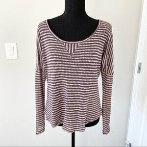 Splendid  Super Soft Knit Long Sleeve Striped Top